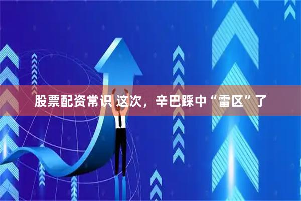 股票配资常识 这次，辛巴踩中“雷区”了